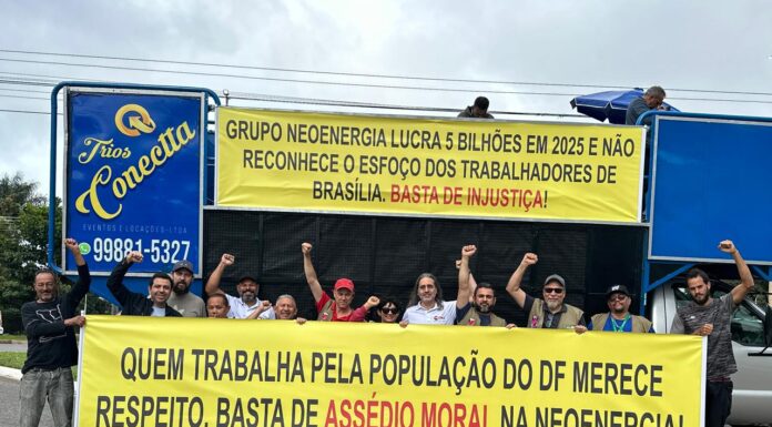 Ato do STIU-DF denuncia pressão e assédio após resultado da PLR 2025 na Neoenergia Brasília